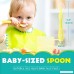 Zooawa Baby Complementary Food Spoon Set 2 Pack Food-Grade Silicone Spoon Kit for Over 4 Months Baby First Stage Feeding Spoons for Babies Food Helper Children Cutlery Purple & Yellow - B07BKY3ZPQ